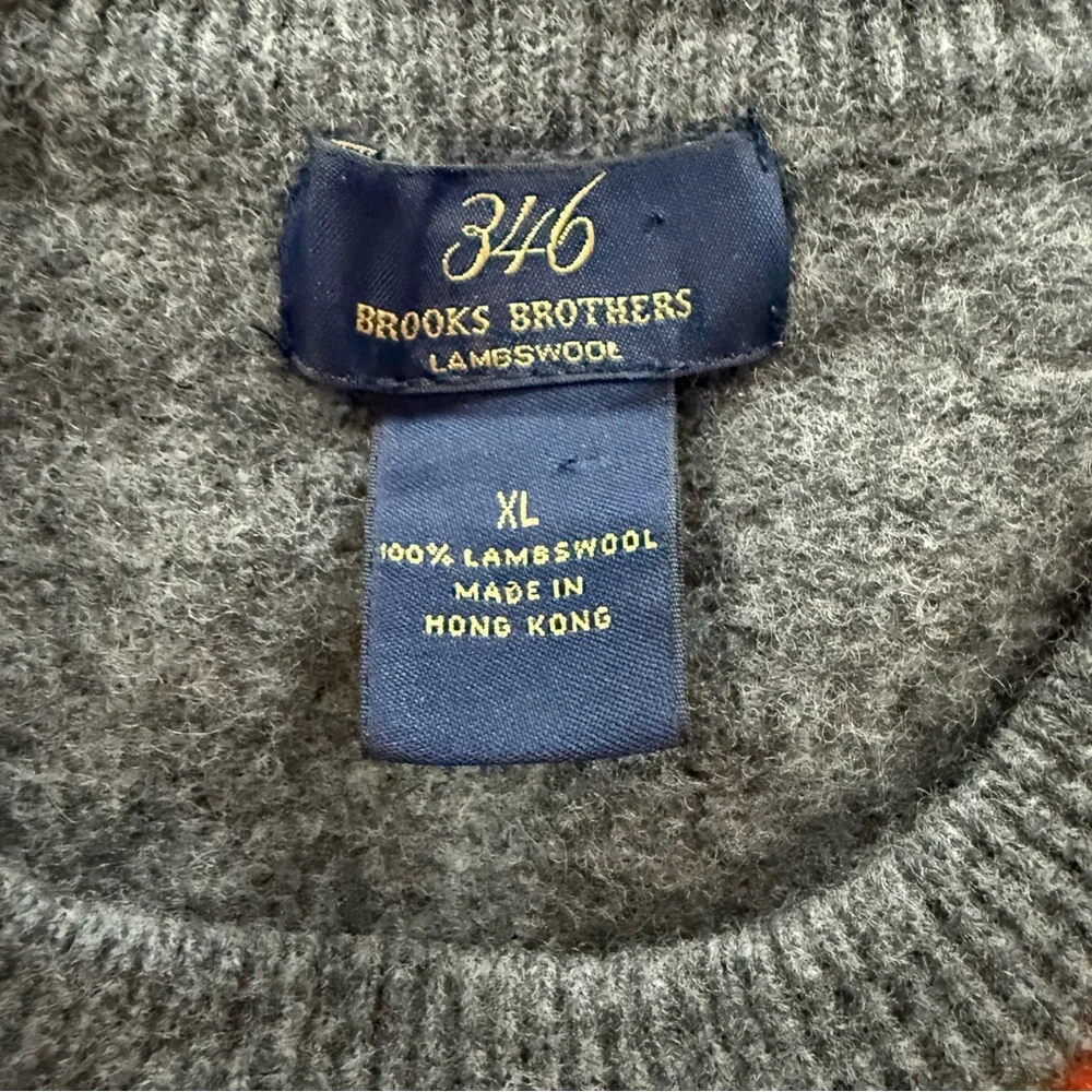 Brooks Brothers‎ Gray Argyle Crewneck Sweater